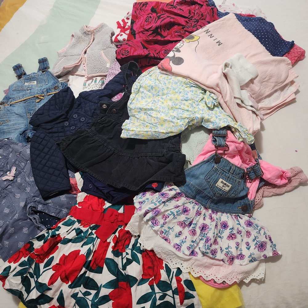 Carter's Red and Green Floral Dress